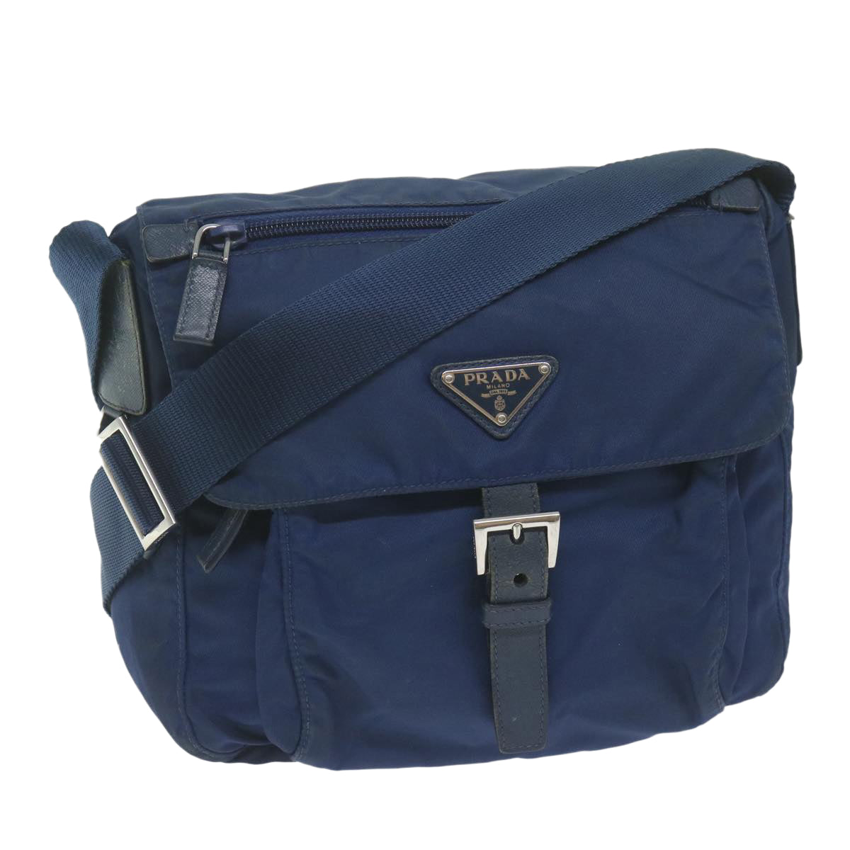 PRADA Shoulder Bag Nylon Blue Auth 62500