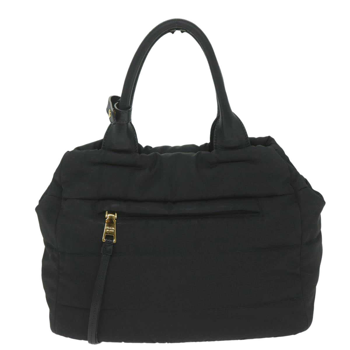 PRADA Hand Bag Nylon 2way Black Auth 62501 - 0