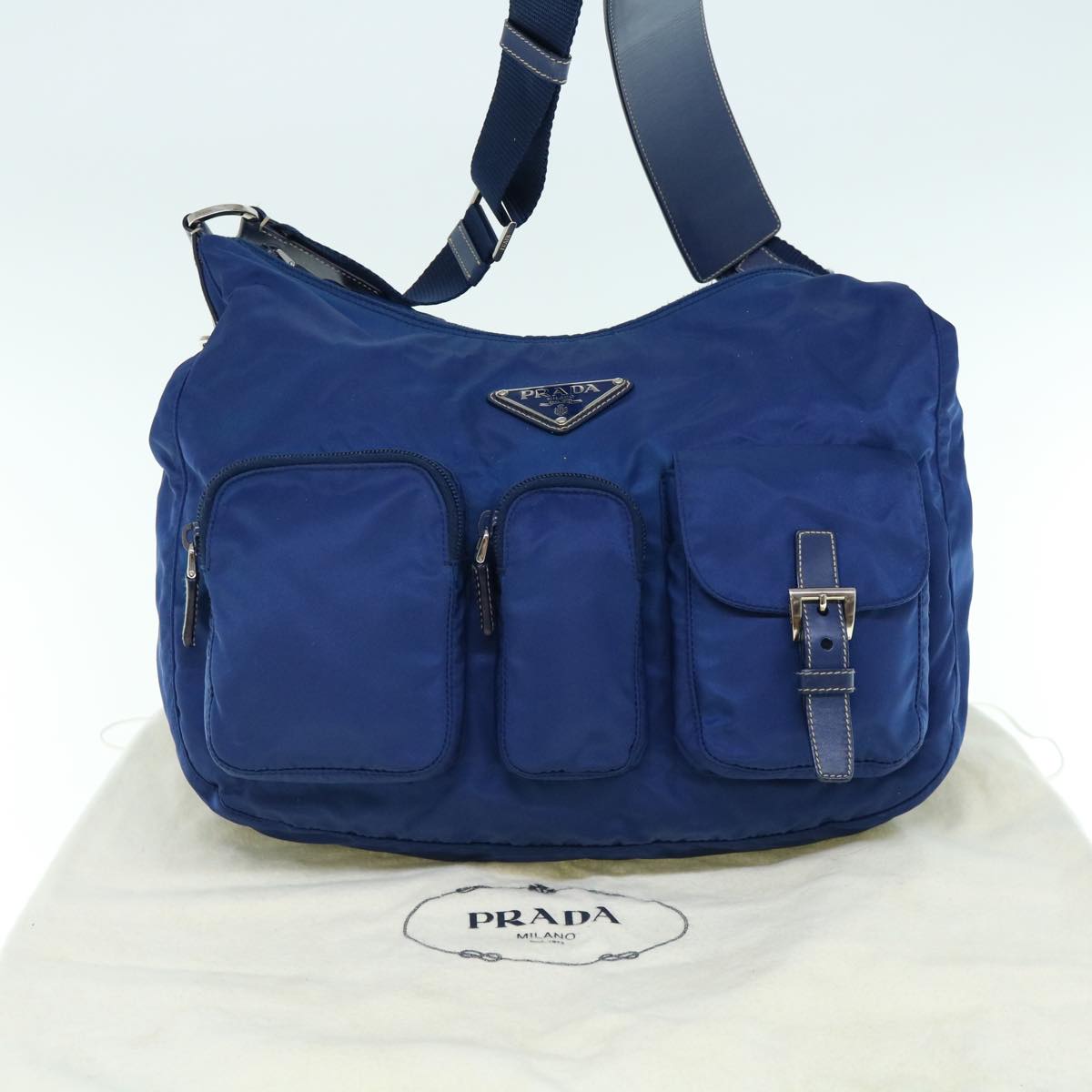 PRADA Shoulder Bag Nylon Navy Auth 62504