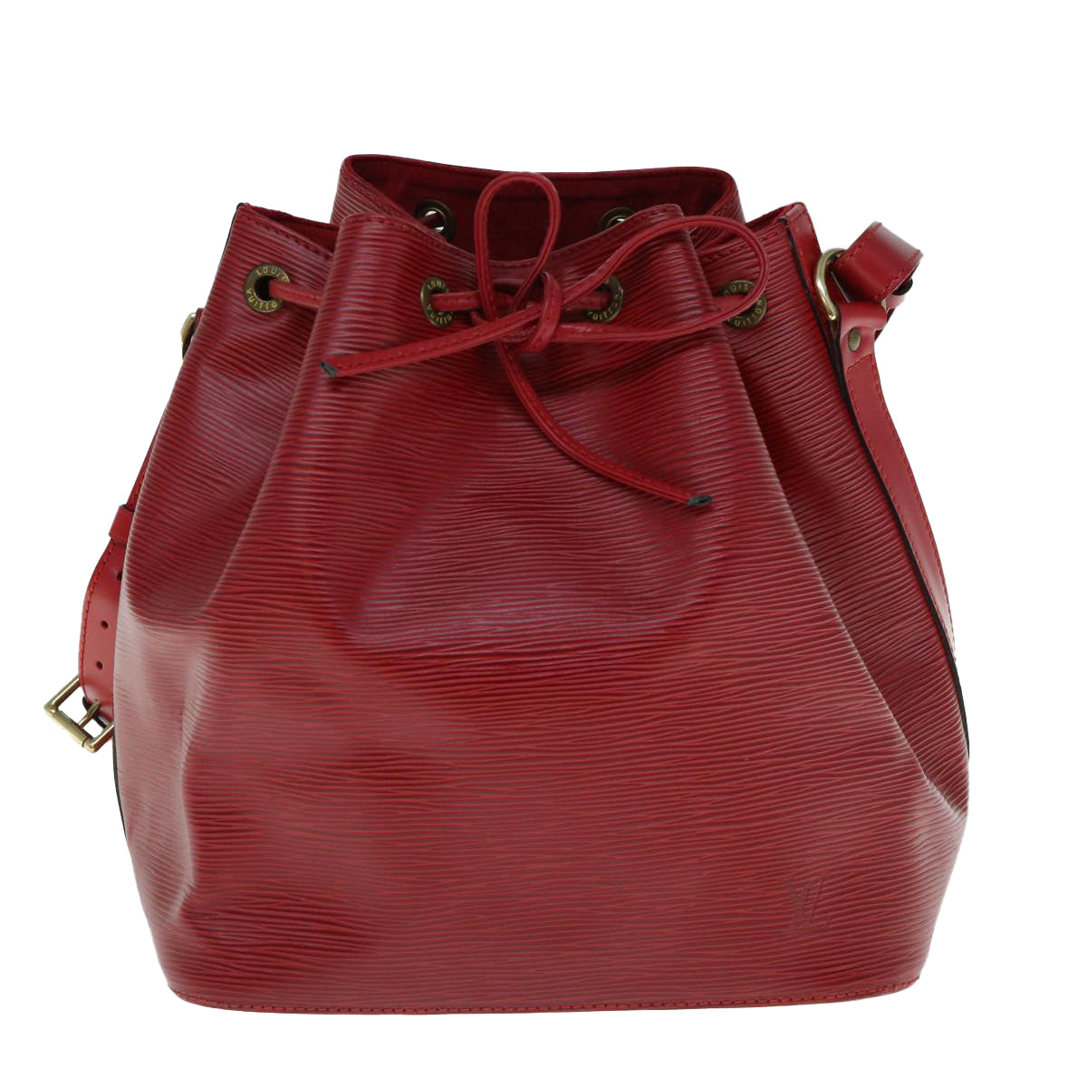 LOUIS VUITTON Epi Petit Noe Shoulder Bag Red M44107 LV Auth 62508