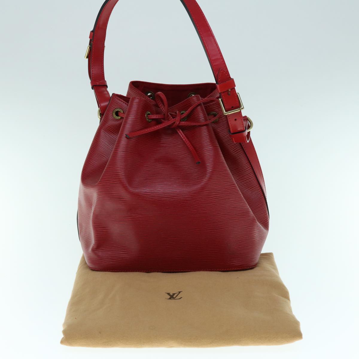 LOUIS VUITTON Epi Petit Noe Shoulder Bag Red M44107 LV Auth 62508