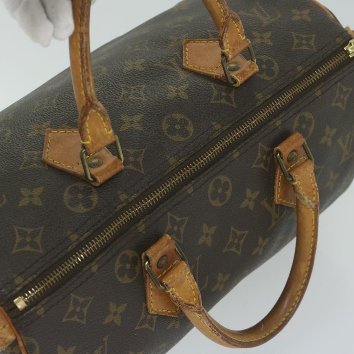 LOUIS VUITTON Monogram Speedy 30 Hand Bag M41526 LV Auth 62606