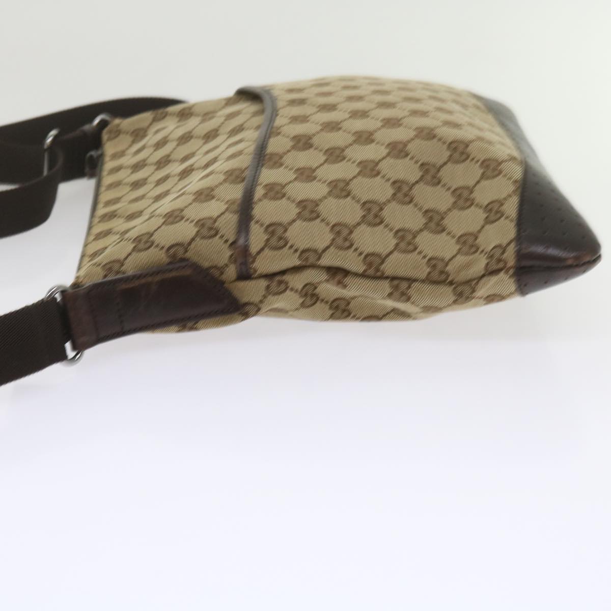 GUCCI GG Canvas Shoulder Bag Beige 145857 Auth 62618