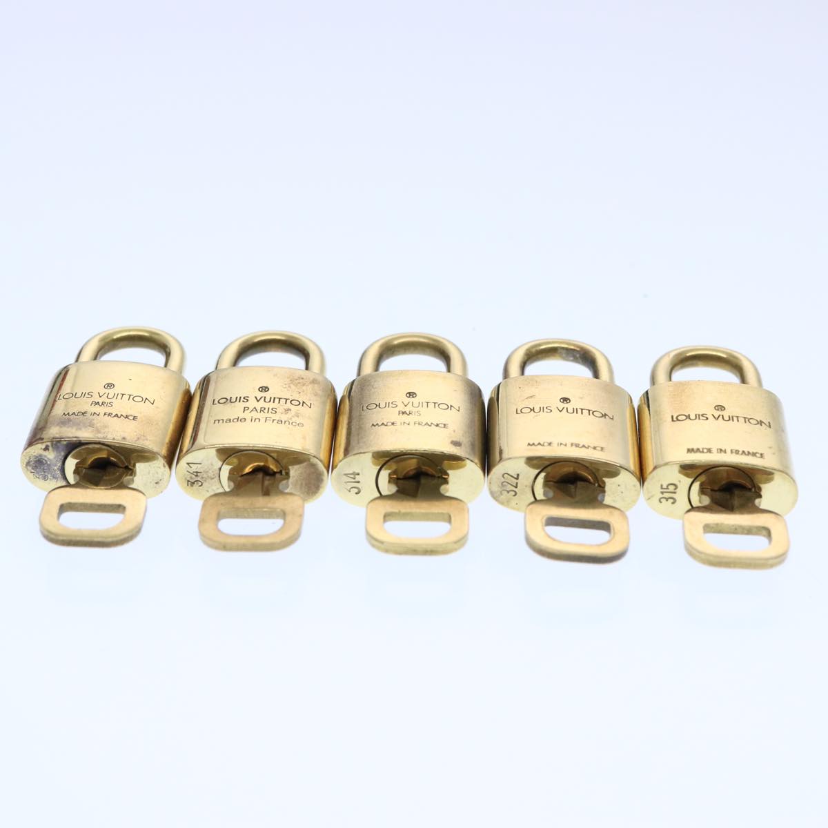 LOUIS VUITTON Padlock 10set Gold Tone LV Auth 62635