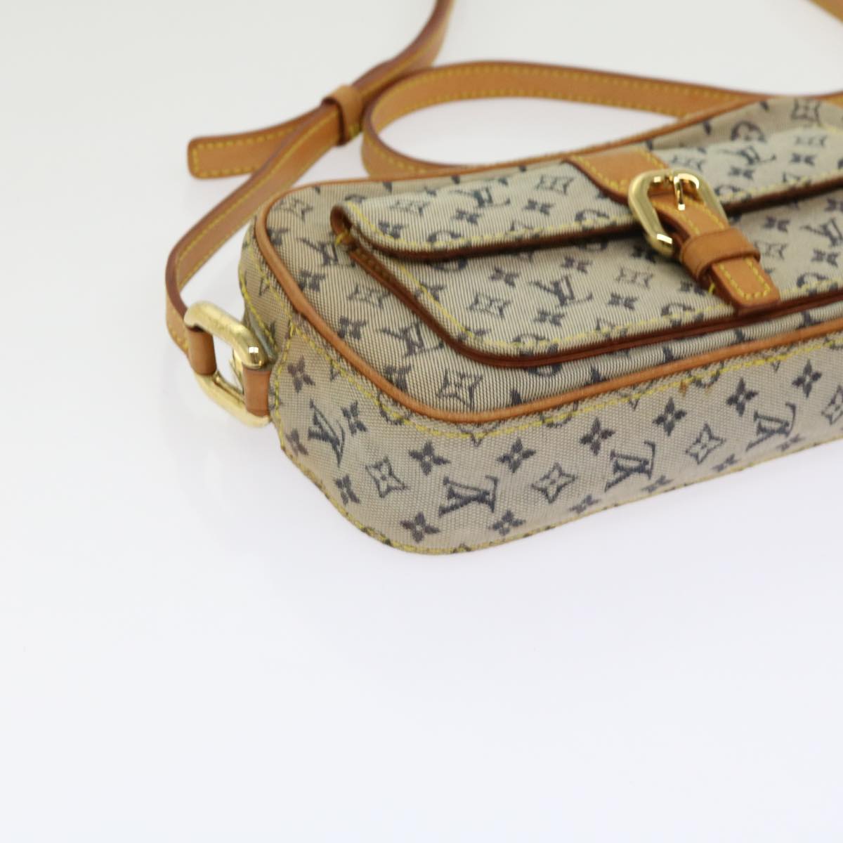 LOUIS VUITTON Monogram Mini Juliet MM Shoulder Bag Blue M92004 LV Auth 62652