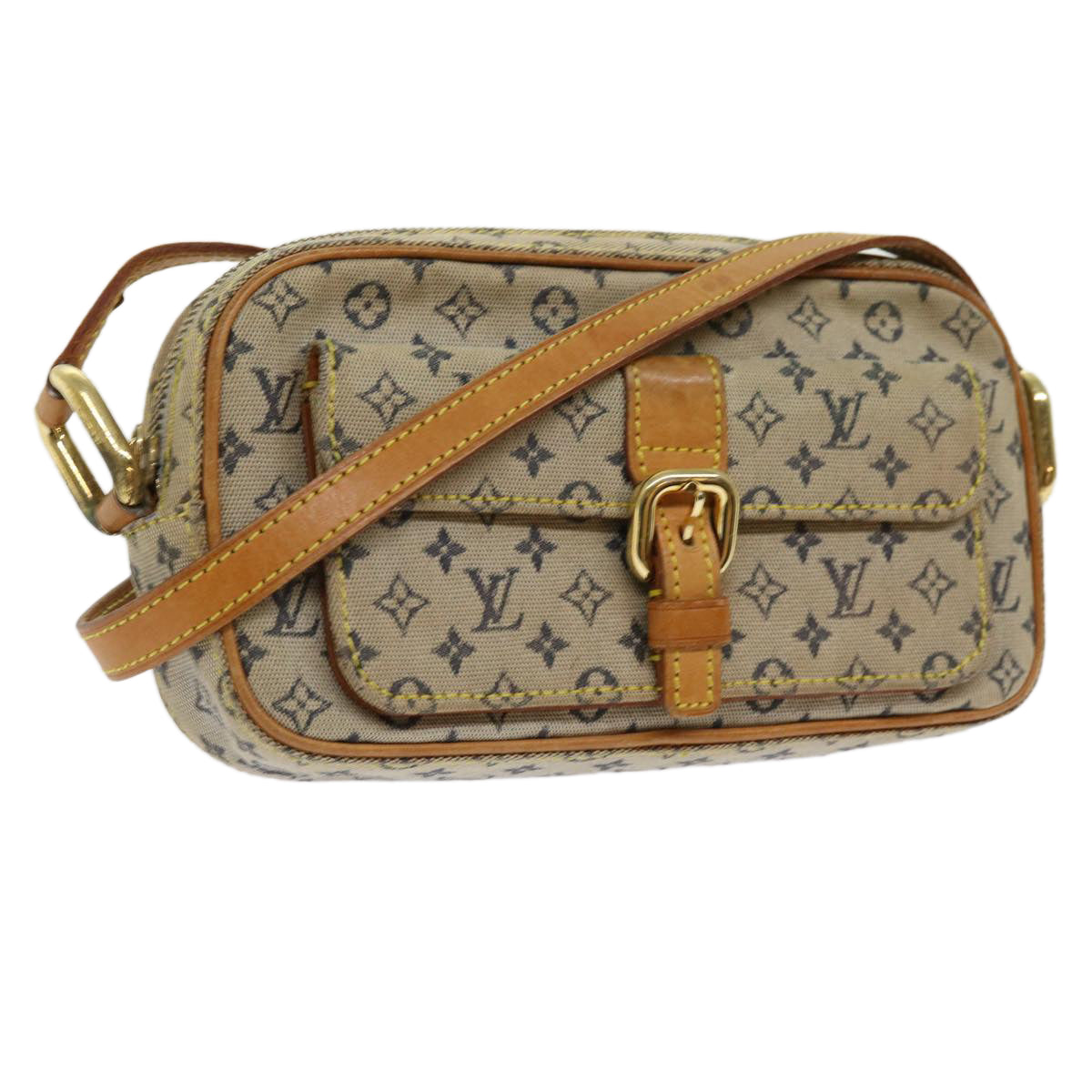 LOUIS VUITTON Monogram Mini Juliet MM Shoulder Bag Blue M92004 LV Auth 62653