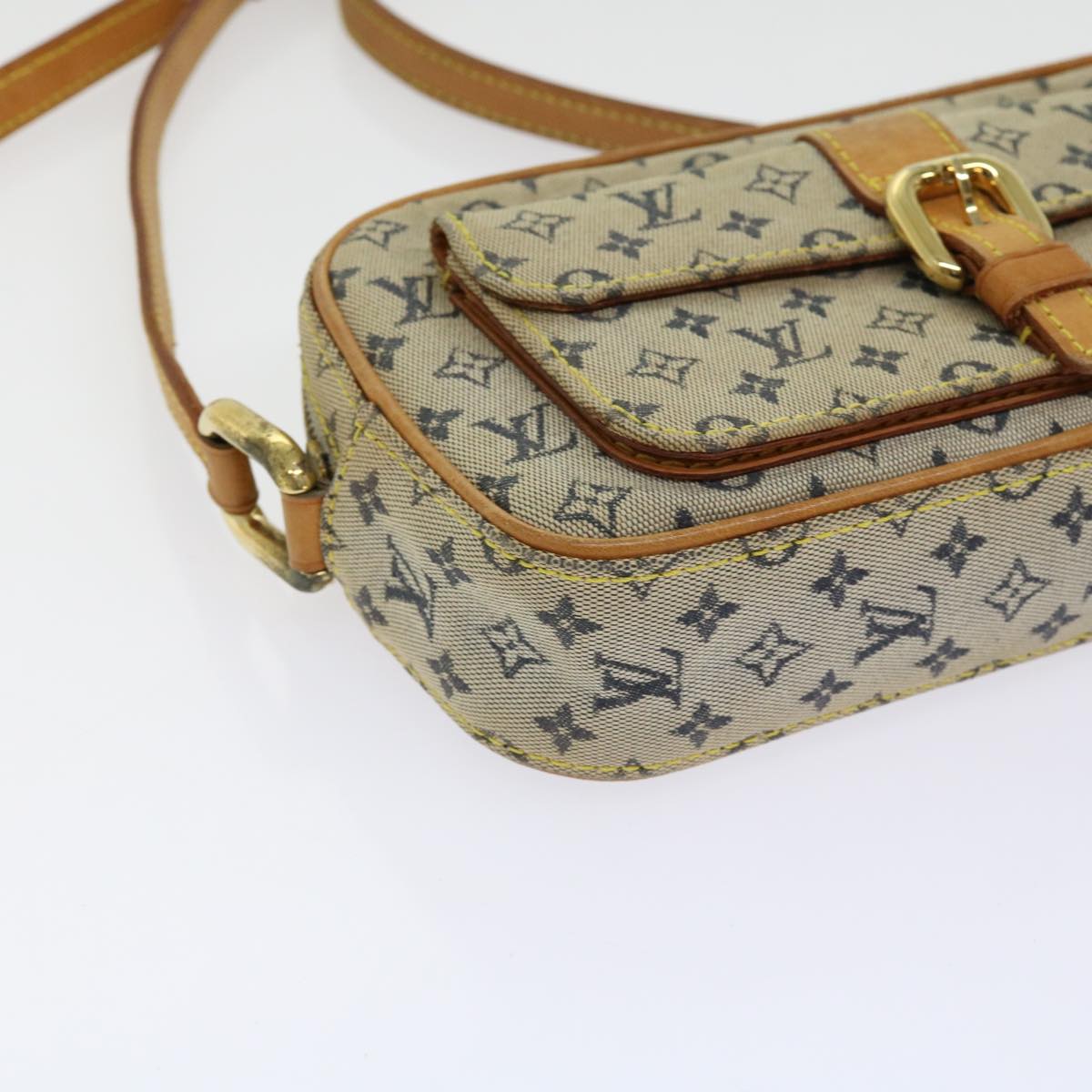 LOUIS VUITTON Monogram Mini Juliet MM Shoulder Bag Blue M92004 LV Auth 62653