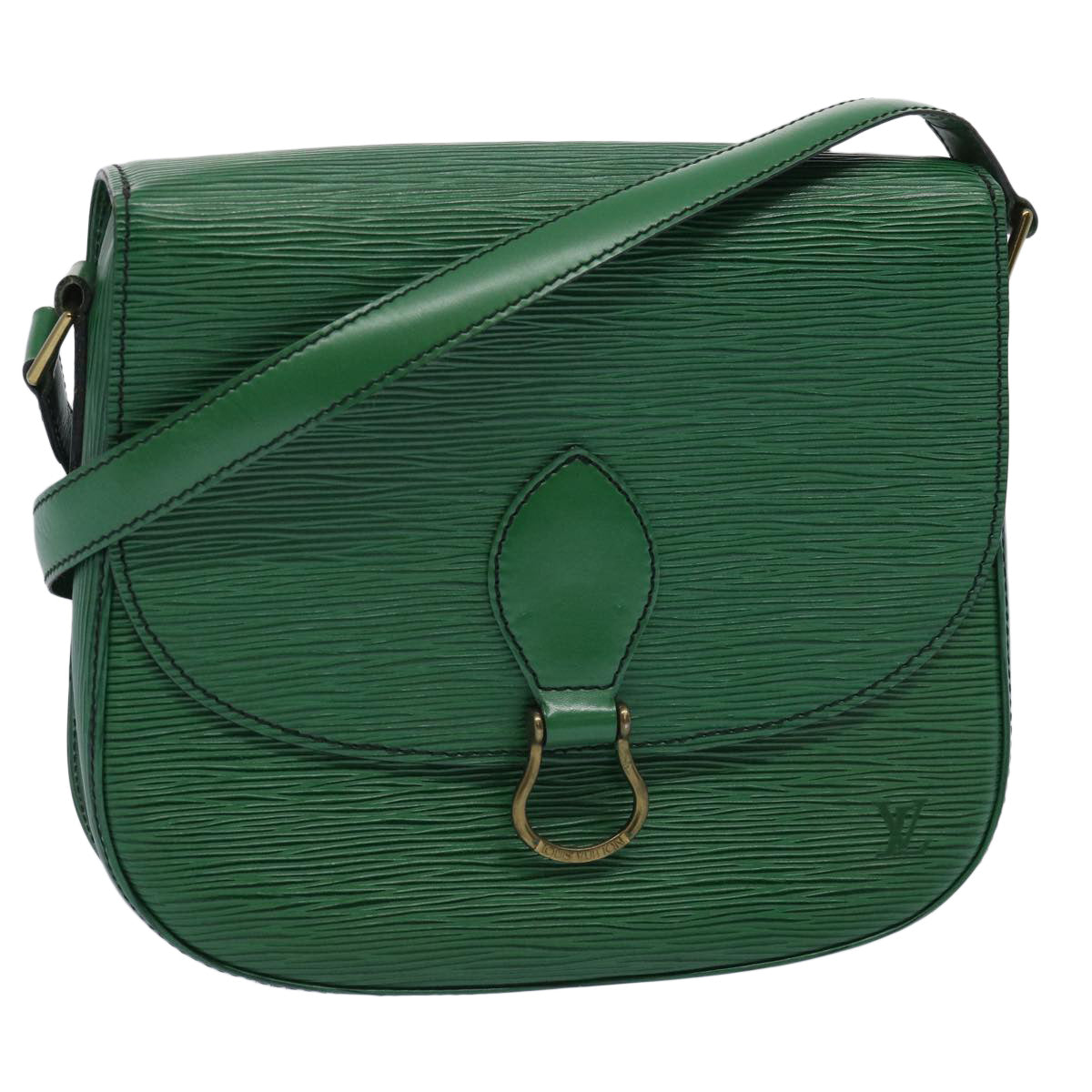 LOUIS VUITTON Epi Saint Cloud GM Shoulder Bag Green M52194 LV Auth 62671