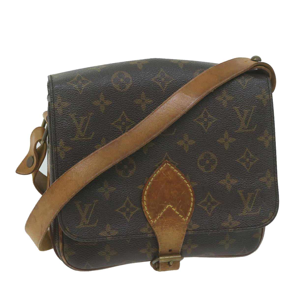 LOUIS VUITTON Monogram Cartouchiere MM Shoulder Bag M51253 LV Auth 62675