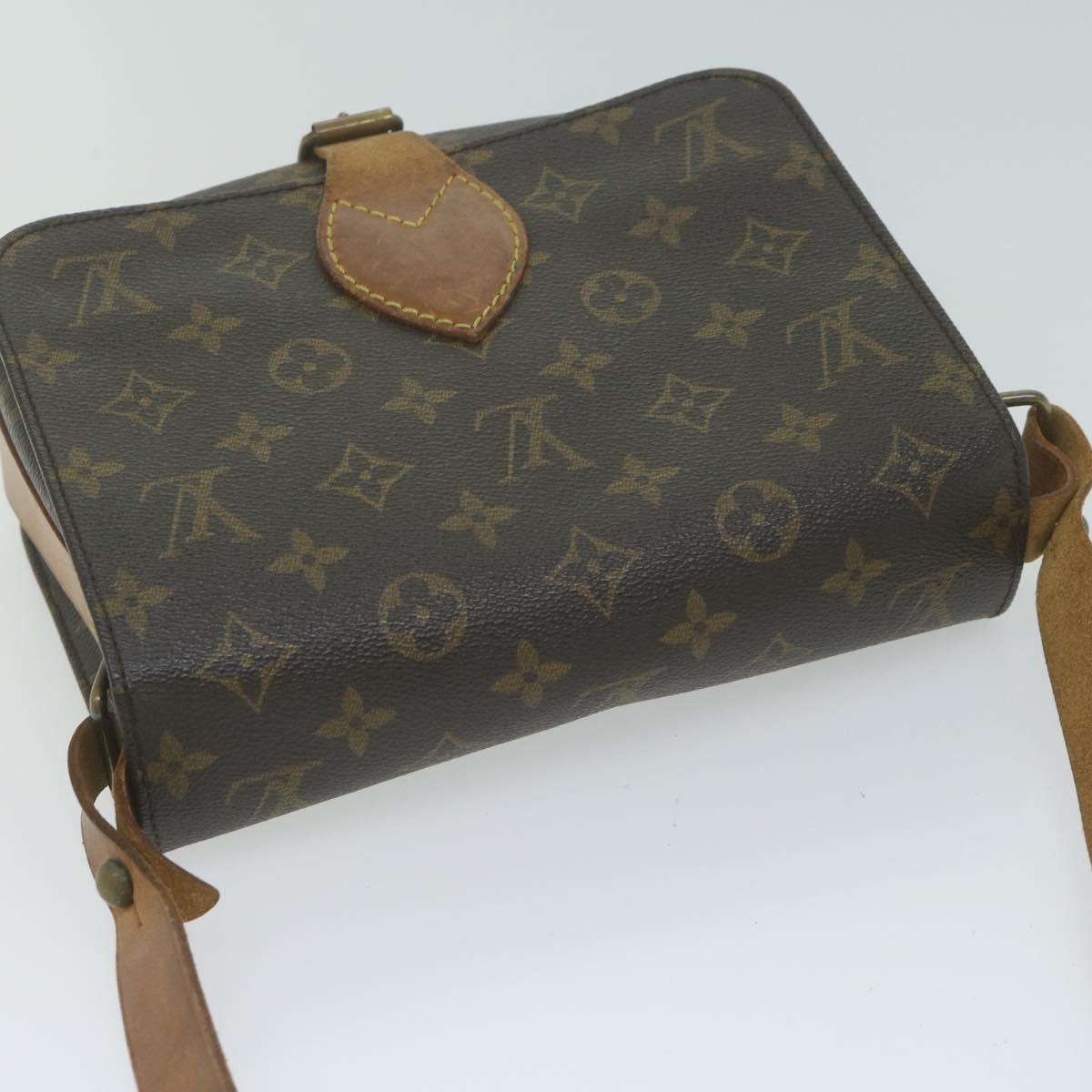 LOUIS VUITTON Monogram Cartouchiere MM Shoulder Bag M51253 LV Auth 62675