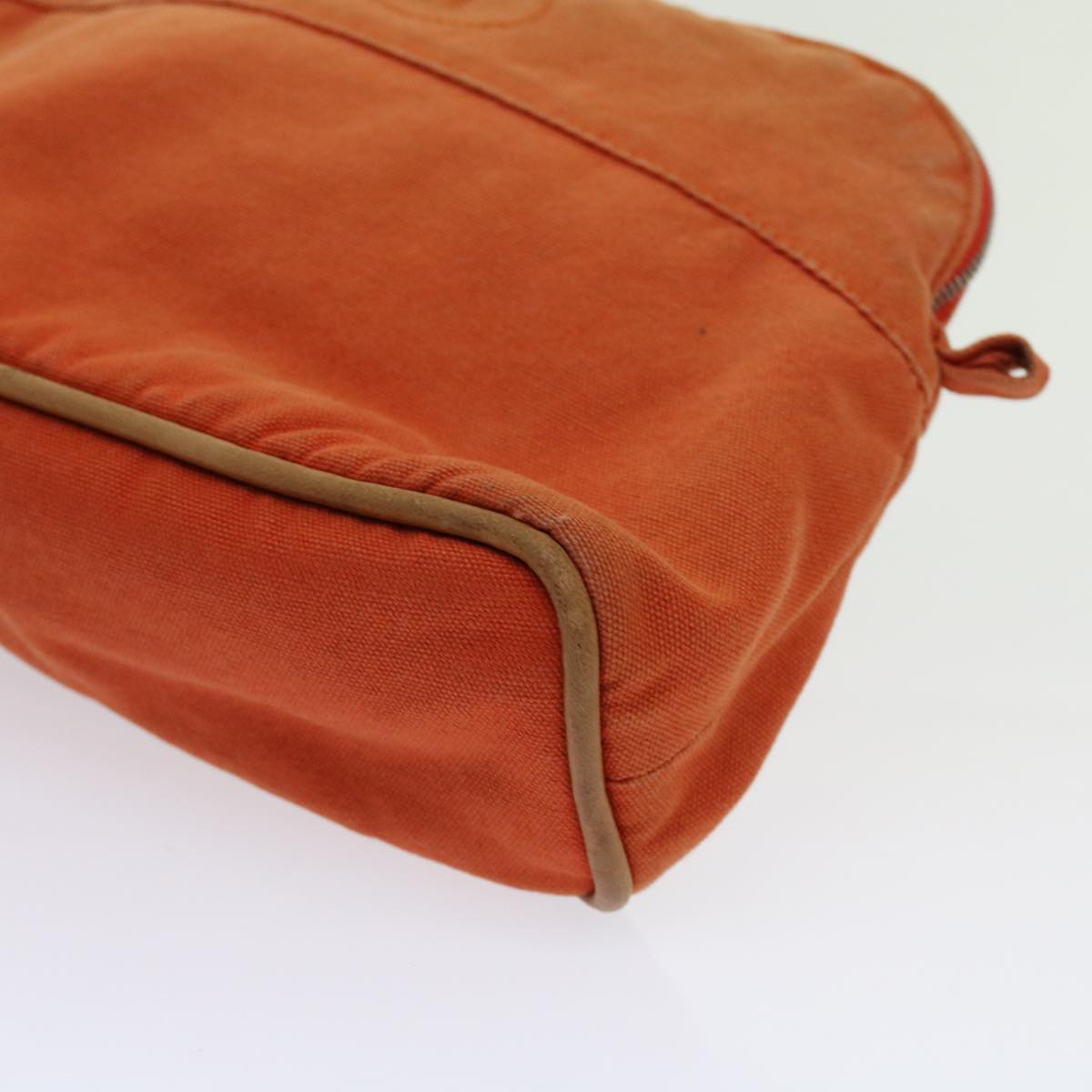 HERMES Bolide Pouch Canvas Orange Auth 62680