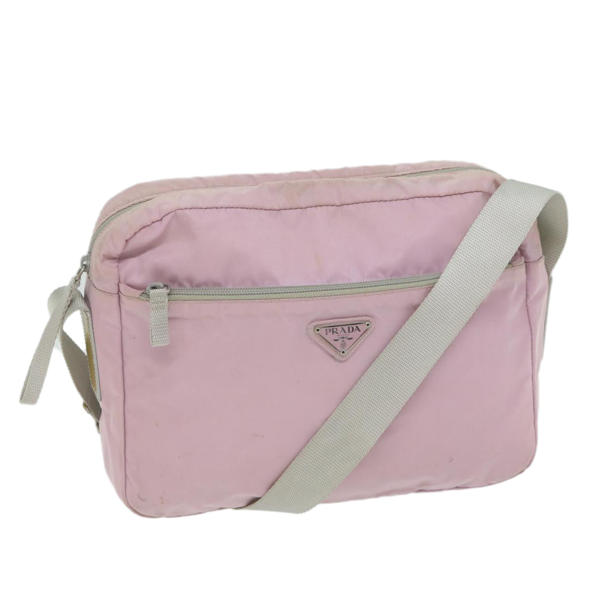 PRADA Shoulder Bag Nylon Pink Auth 62742