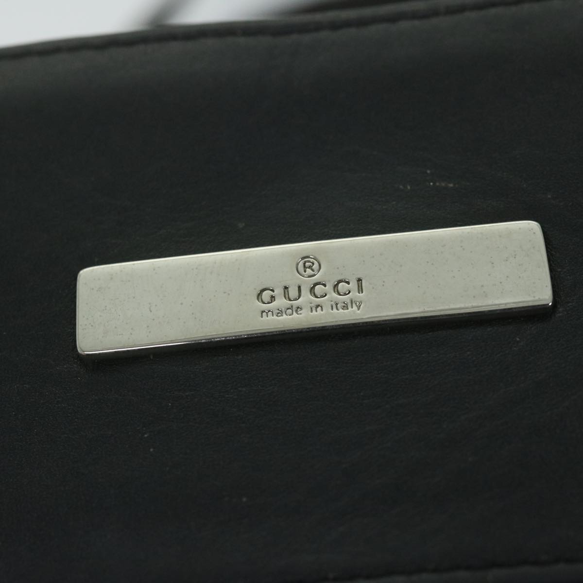 GUCCI GG Canvas Shoulder Bag Black Brown 019 034 200047 Auth 62756