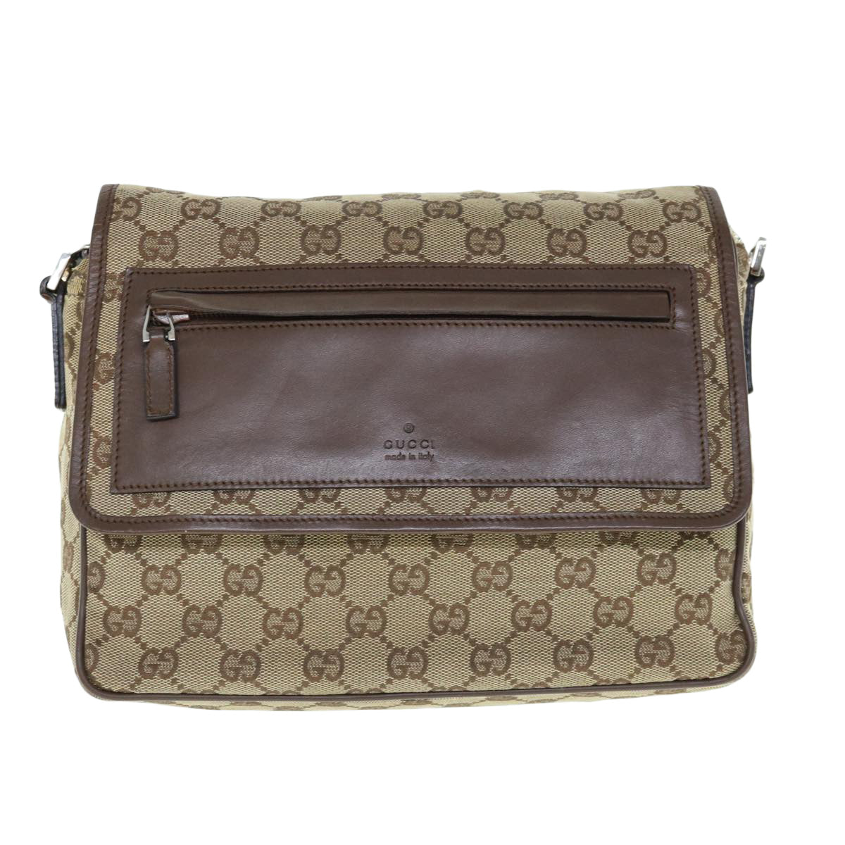 GUCCI GG Canvas Shoulder Bag Beige 001 3812 Auth 62758 - 0