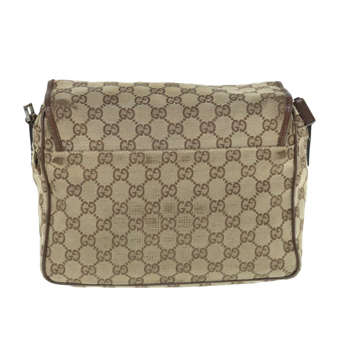 GUCCI GG Canvas Shoulder Bag Beige 001 3812 Auth 62758