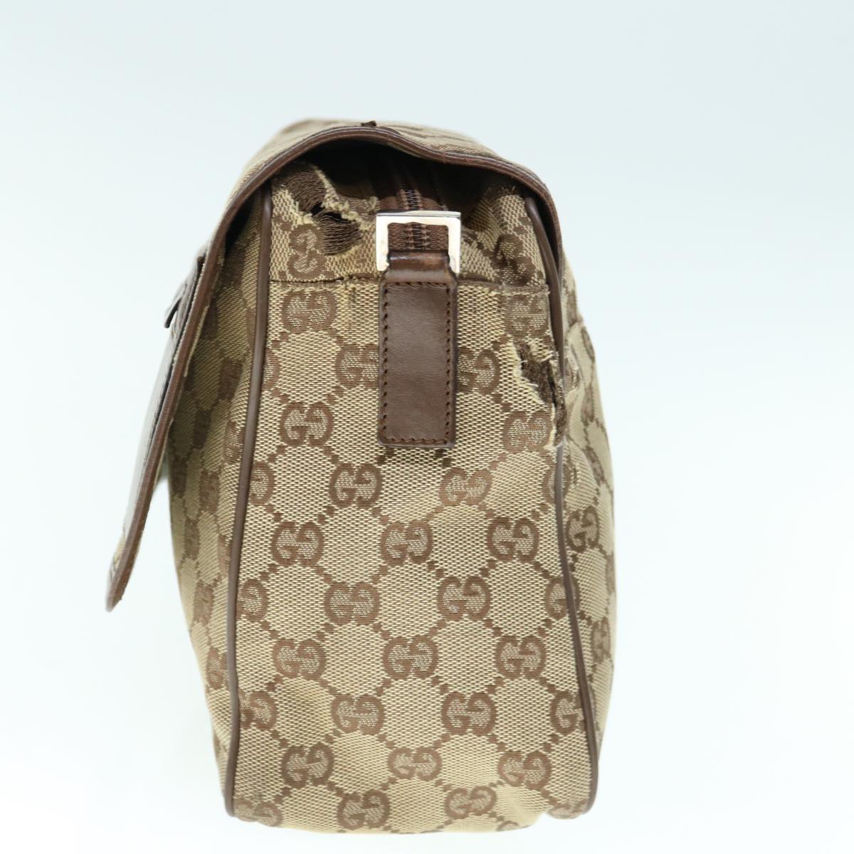 GUCCI GG Canvas Shoulder Bag Beige 001 3812 Auth 62758