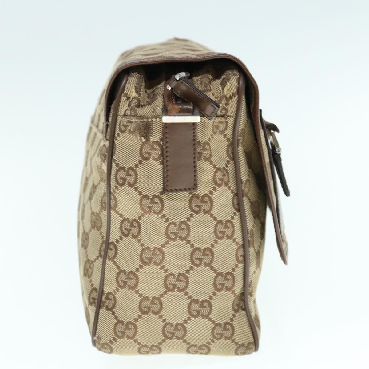 GUCCI GG Canvas Shoulder Bag Beige 001 3812 Auth 62758