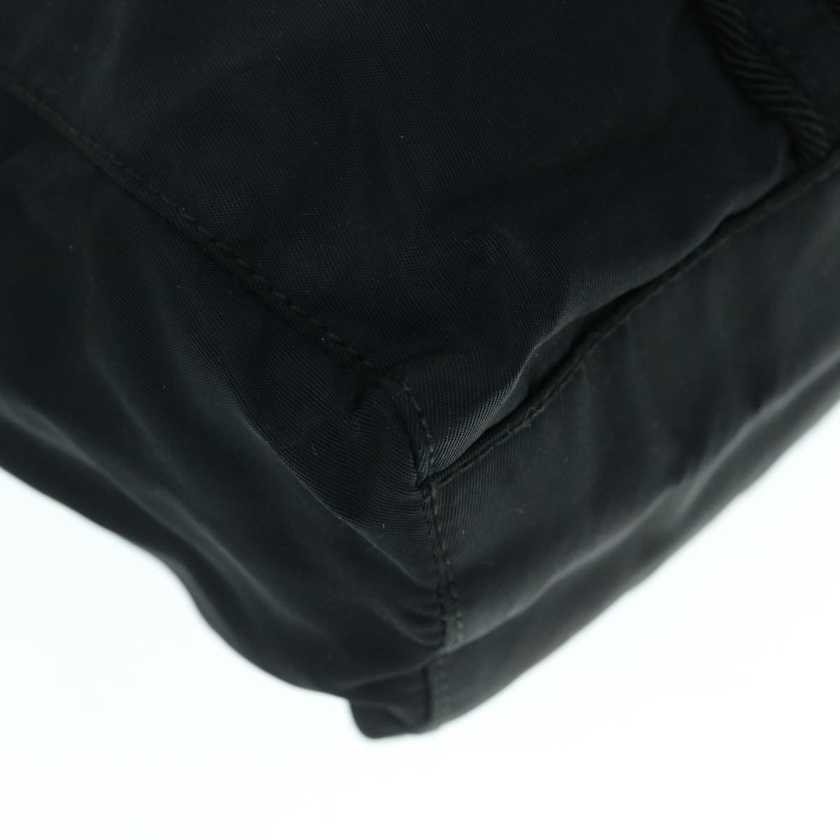 PRADA Tote Bag Nylon Black Auth 62781