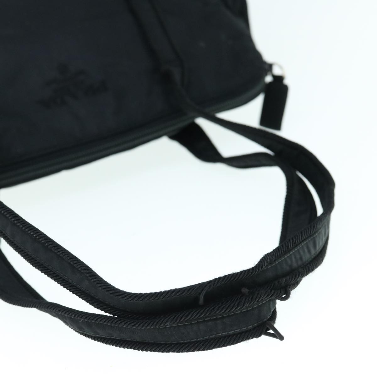 PRADA Tote Bag Nylon Black Auth 62781