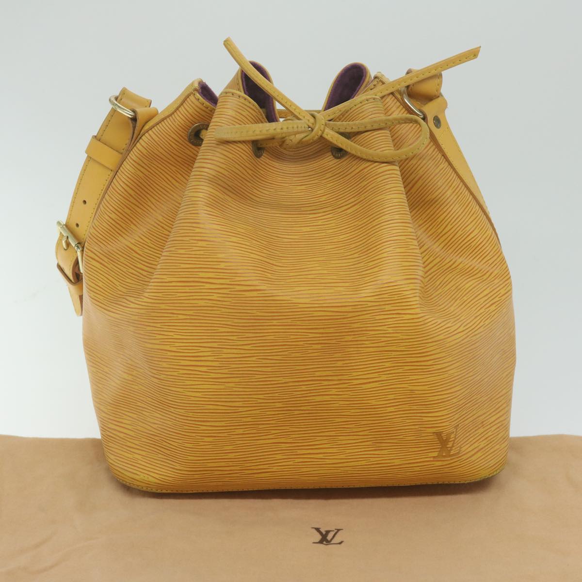 LOUIS VUITTON Epi Petit Noe Shoulder Bag Tassili Yellow M44109 LV Auth 62813