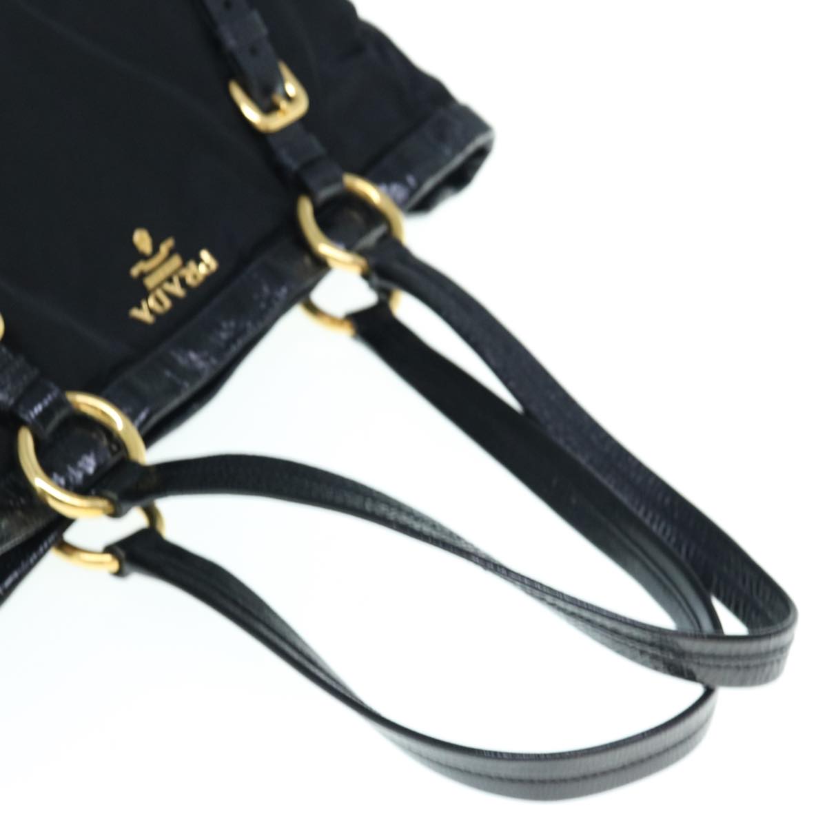 PRADA Shoulder Bag Nylon Black Auth 62815