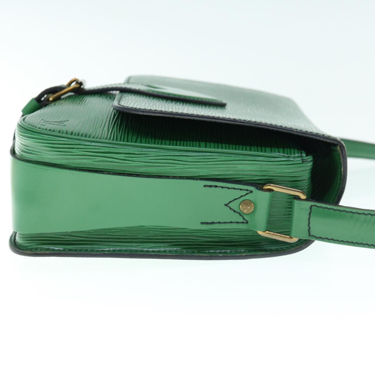 LOUIS VUITTON Epi Cartouchiere MM Shoulder Bag Green M52244 LV Auth 62823