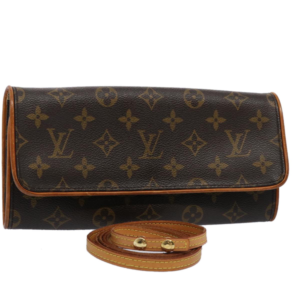 LOUIS VUITTON Monogram Pochette Twin GM Shoulder Bag M51852 LV Auth 62830