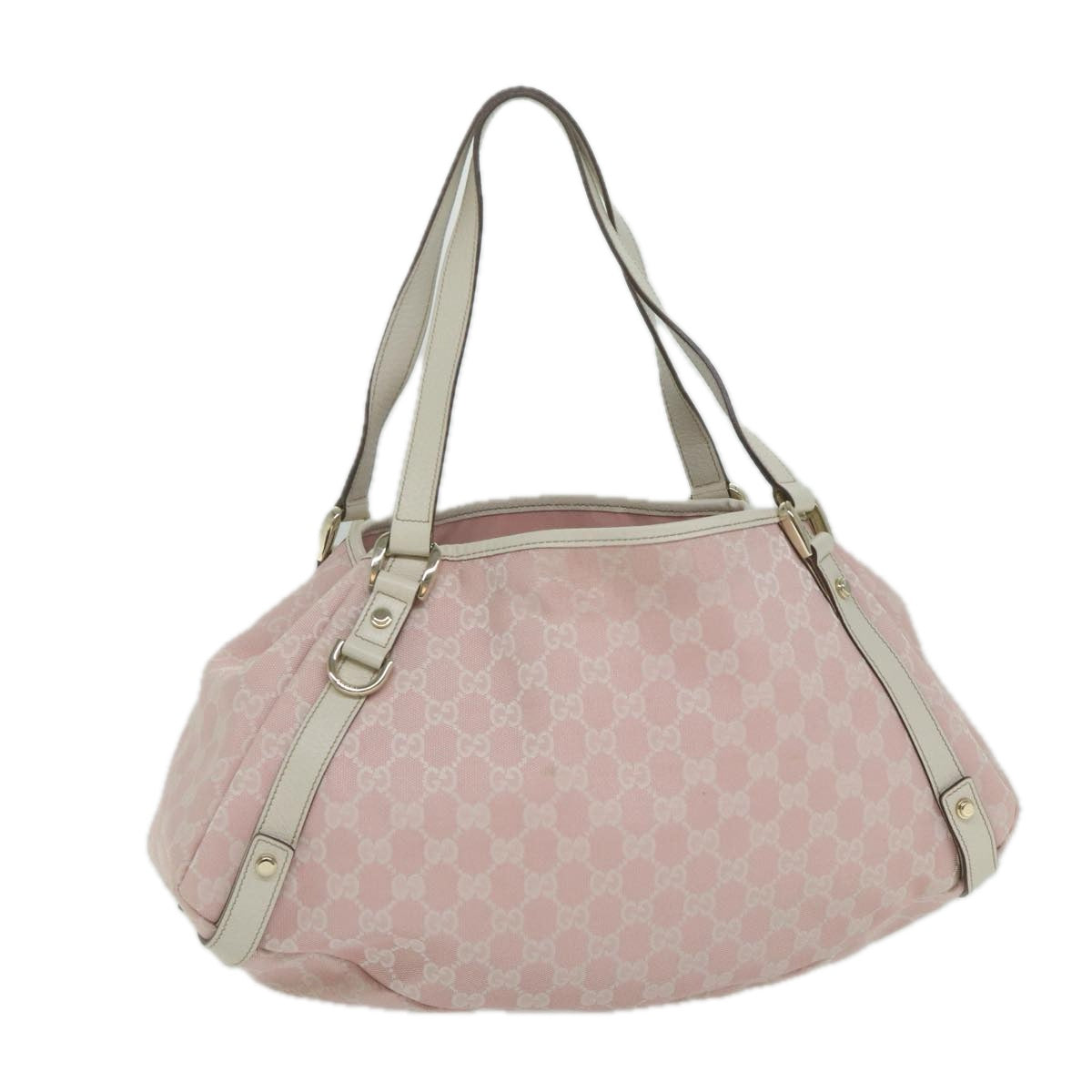 GUCCI GG Canvas Shoulder Bag Pink 130736 Auth 62839