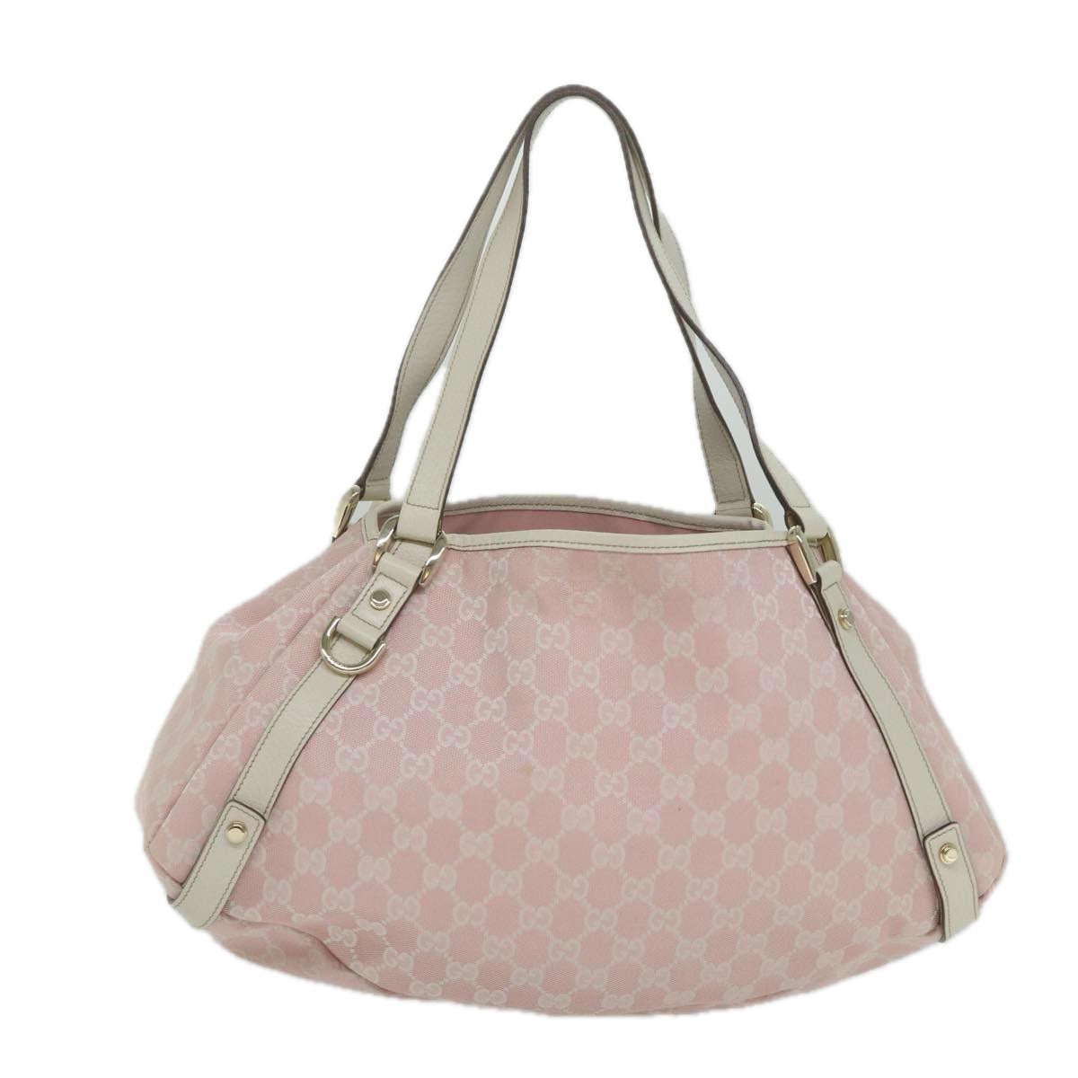 GUCCI GG Canvas Shoulder Bag Pink 130736 Auth 62839