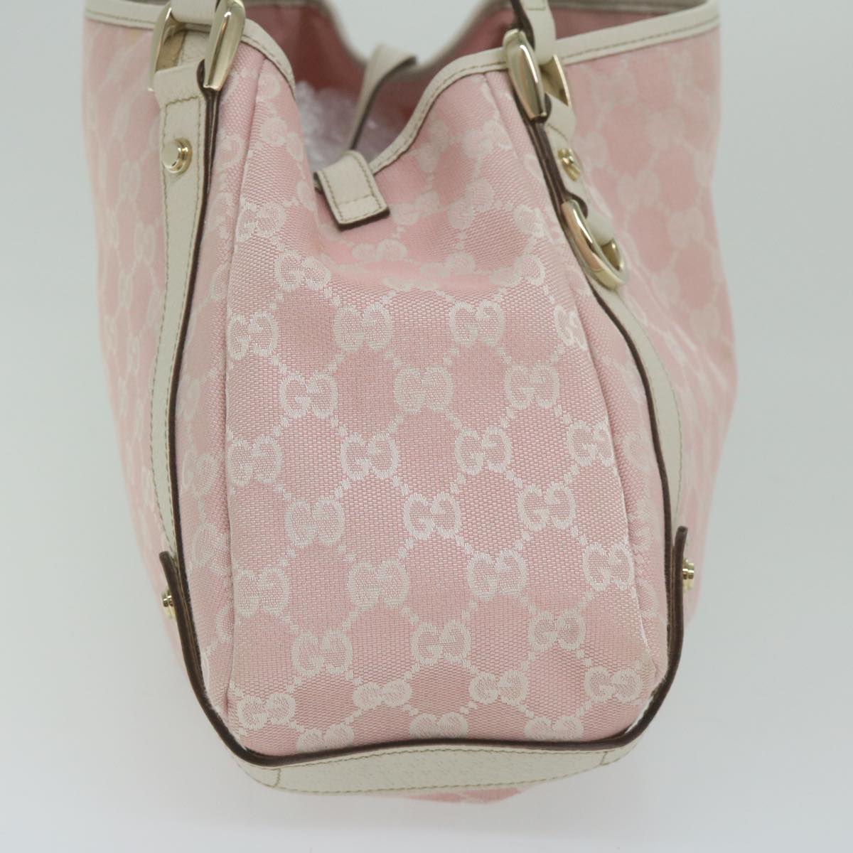 GUCCI GG Canvas Shoulder Bag Pink 130736 Auth 62839