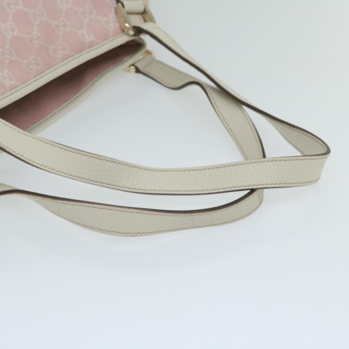 GUCCI GG Canvas Shoulder Bag Pink 130736 Auth 62839