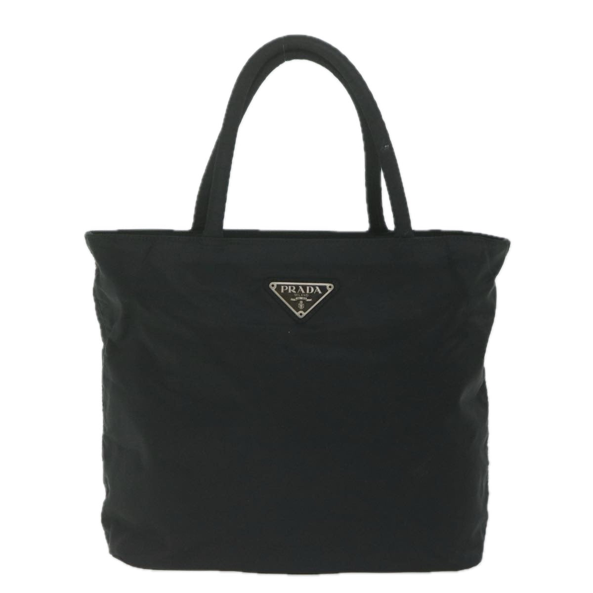 PRADA Hand Bag Nylon Black Auth 62846