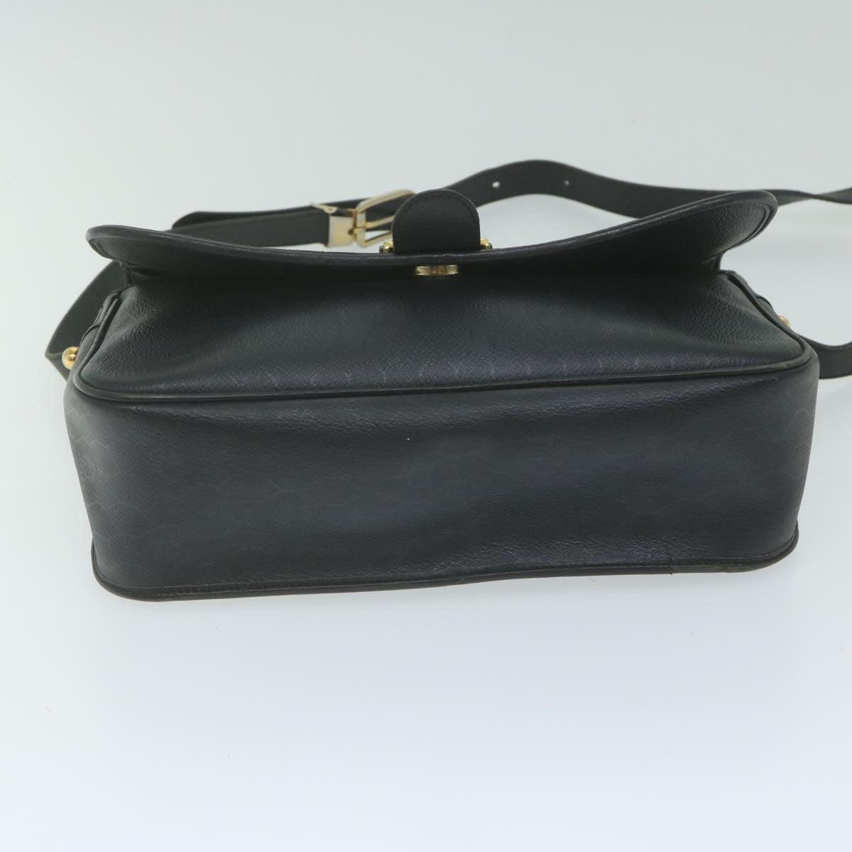 Christian Dior Shoulder Bag Leather Black Auth 62853