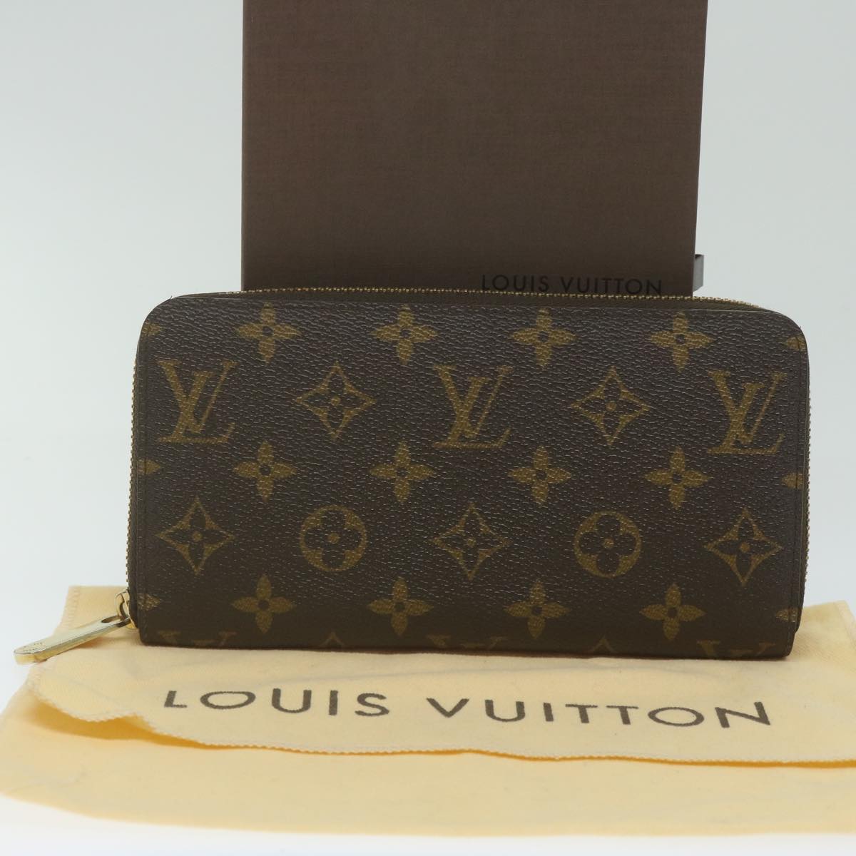 LOUIS VUITTON Monogram Zippy Wallet Long Wallet M42616 LV Auth 62892