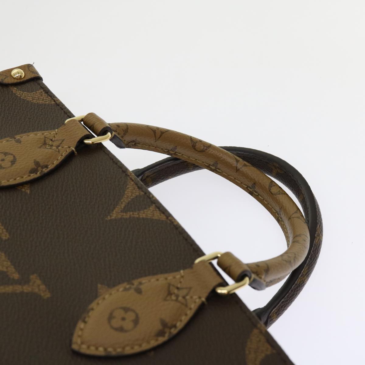 LOUIS VUITTON Monogram Reverse On The Go PM Hand Bag M46373 LV Auth 62894S