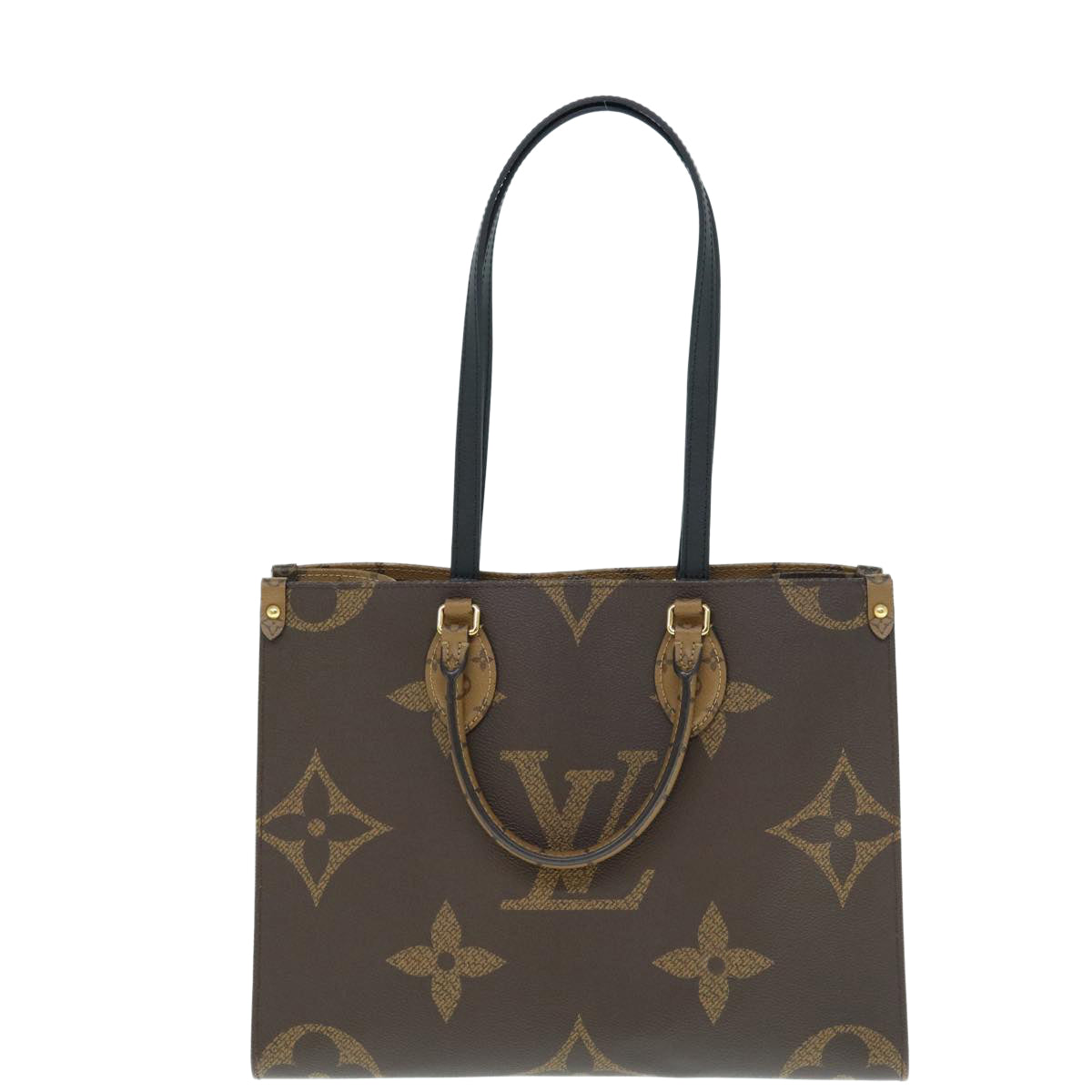 LOUIS VUITTON Monogram Reverse Giant On The Go MM Tote Bag M45321 LV Auth 62896S