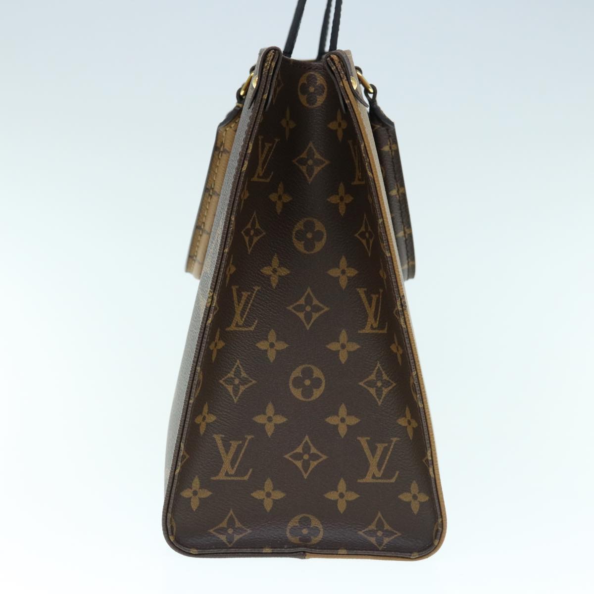 LOUIS VUITTON Monogram Reverse Giant On The Go MM Tote Bag M45321 LV Auth 62896S