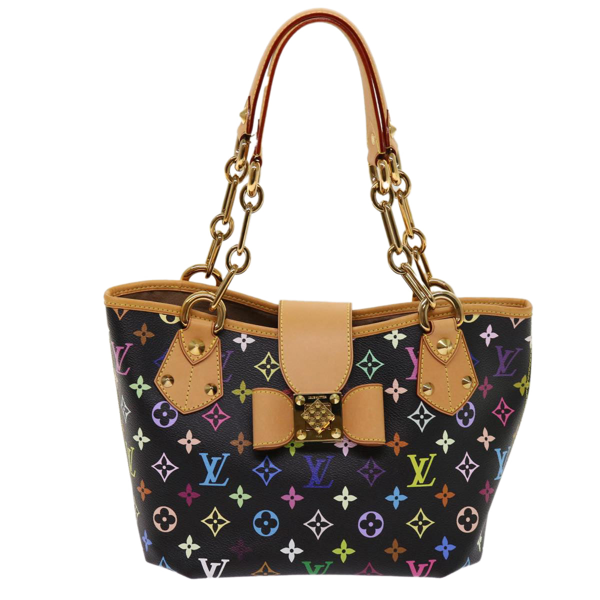 LOUIS VUITTON Monogram Multicolor Annie MM Shoulder Bag Black M40308 Auth 62902A - 0