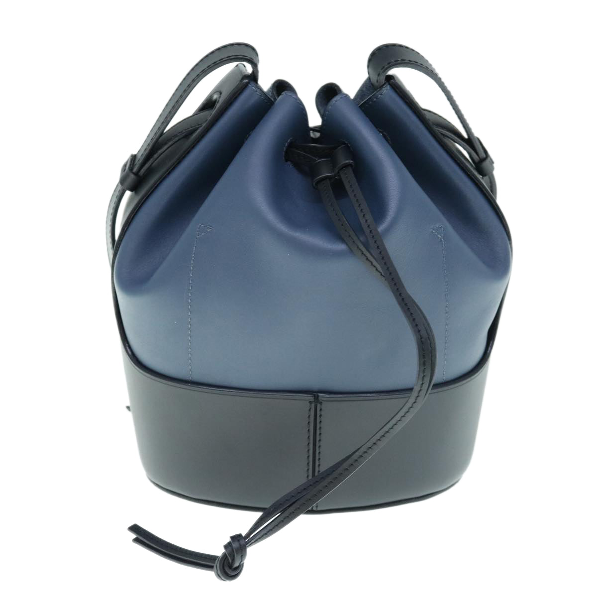 LOEWE Balloon Shoulder Bag Leather Black Navy Auth 62905A - 0