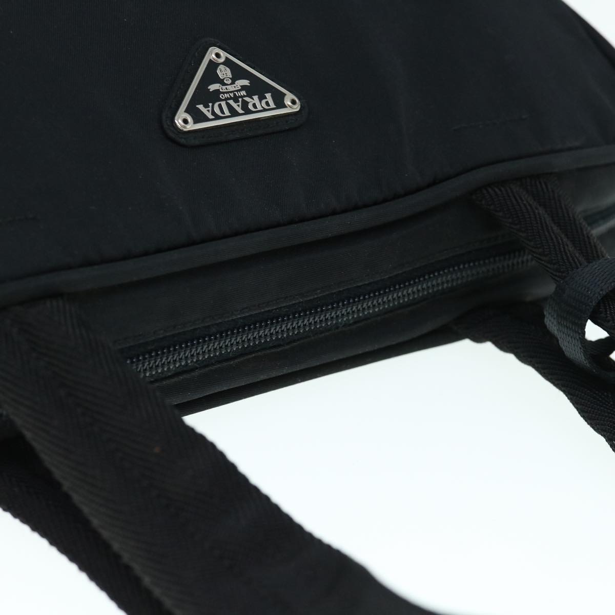 PRADA Shoulder Bag Nylon Black Auth 62909