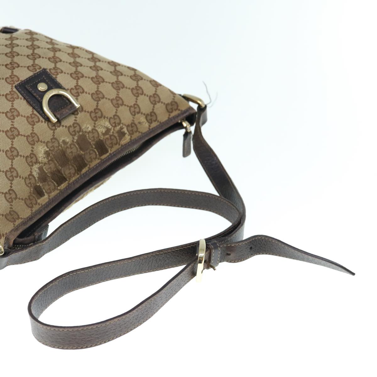 GUCCI GG Canvas Shoulder Bag Beige 131326 Auth 62946