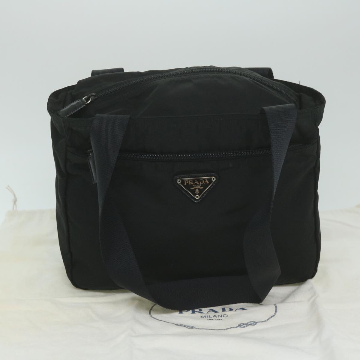 PRADA Shoulder Bag Nylon Black Auth 62986