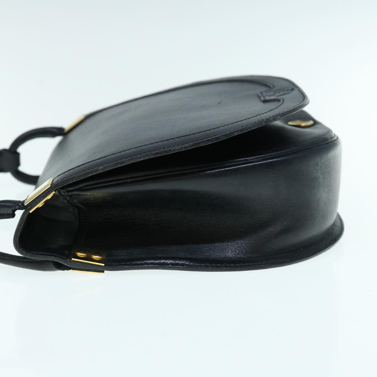 Christian Dior Shoulder Bag Leather Black Auth 62989