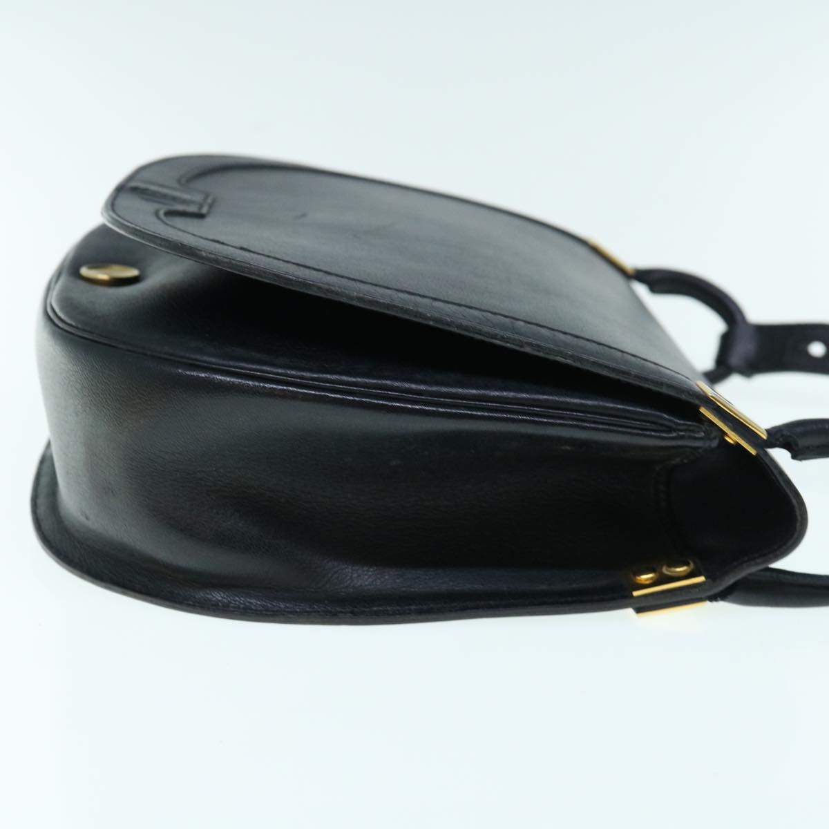 Christian Dior Shoulder Bag Leather Black Auth 62989