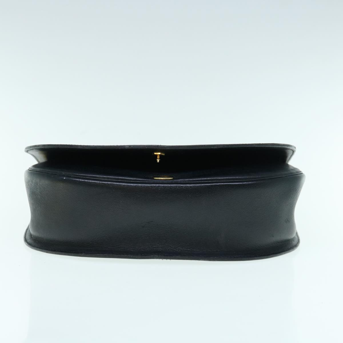 Christian Dior Shoulder Bag Leather Black Auth 62989