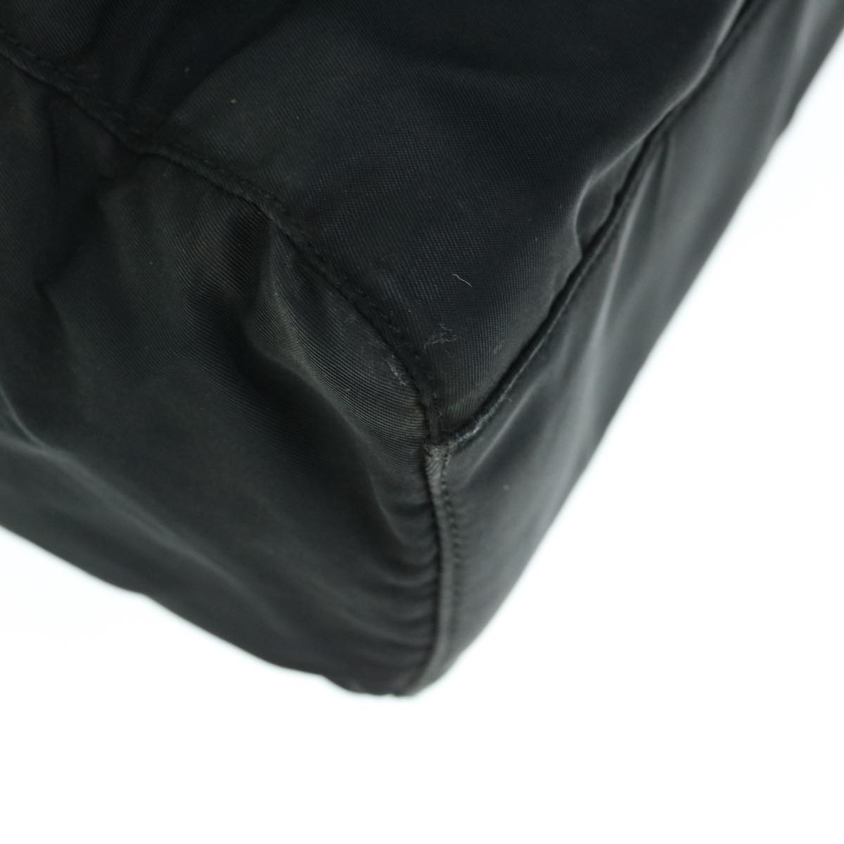 PRADA Hand Bag Nylon Black Auth 63029