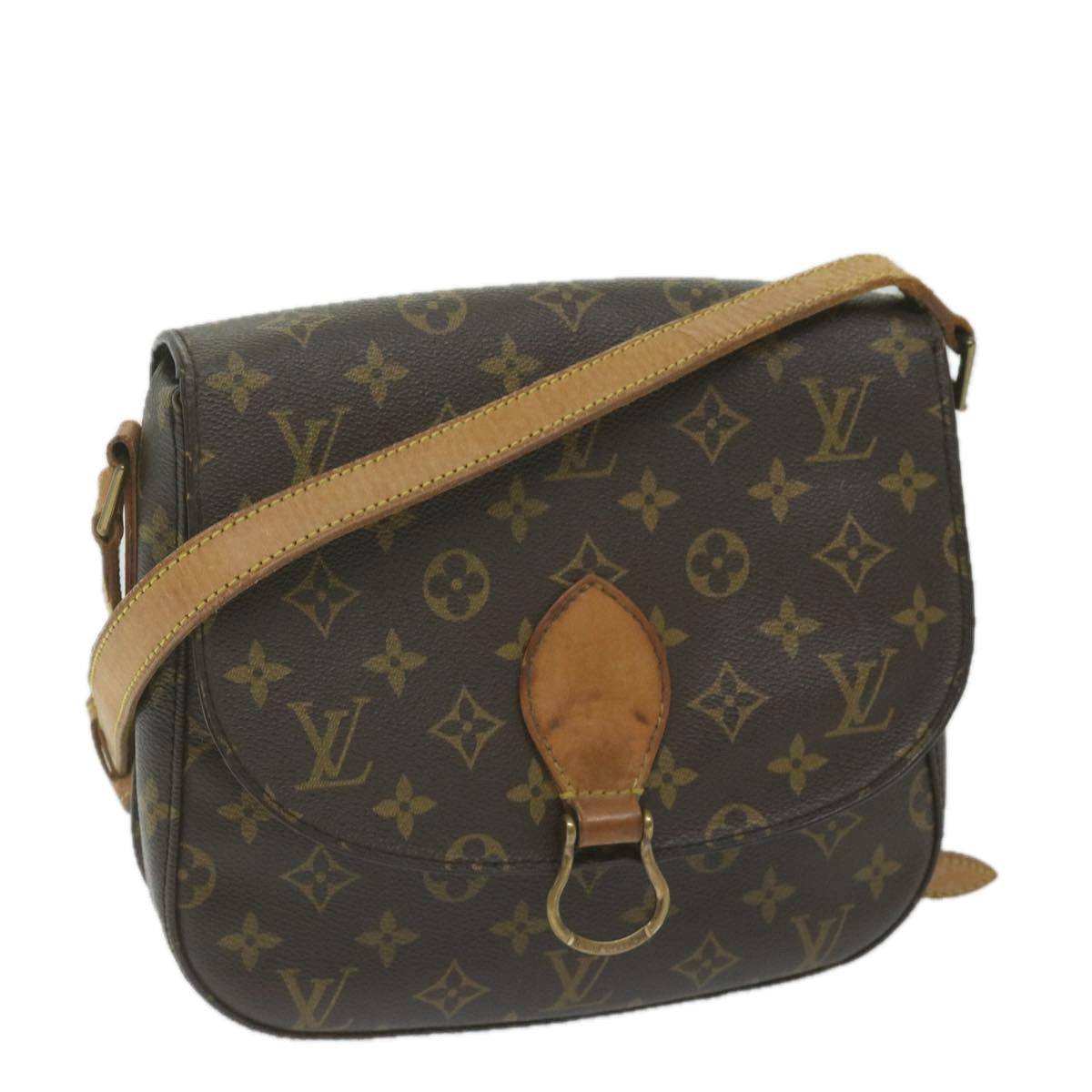 LOUIS VUITTON Monogram Saint Cloud GM Shoulder Bag M51242 LV Auth 63081