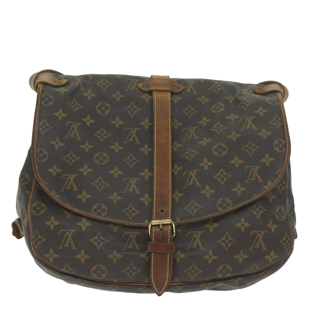 LOUIS VUITTON Monogram Saumur 35 Shoulder Bag M42254 LV Auth 63107 - 0