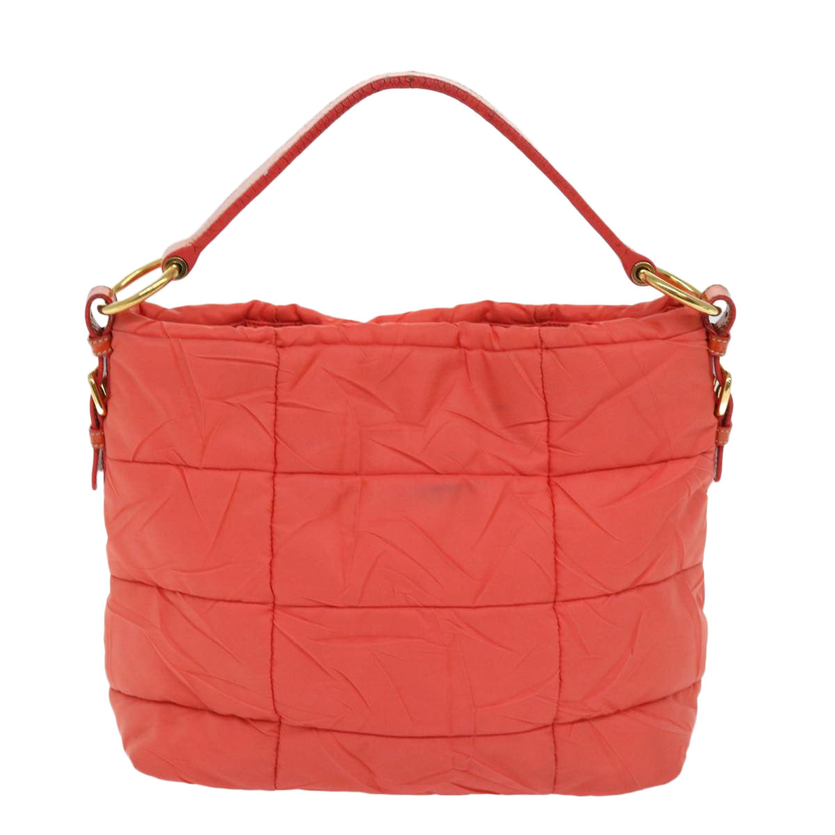 PRADA Hand Bag Nylon Orange Auth 63117