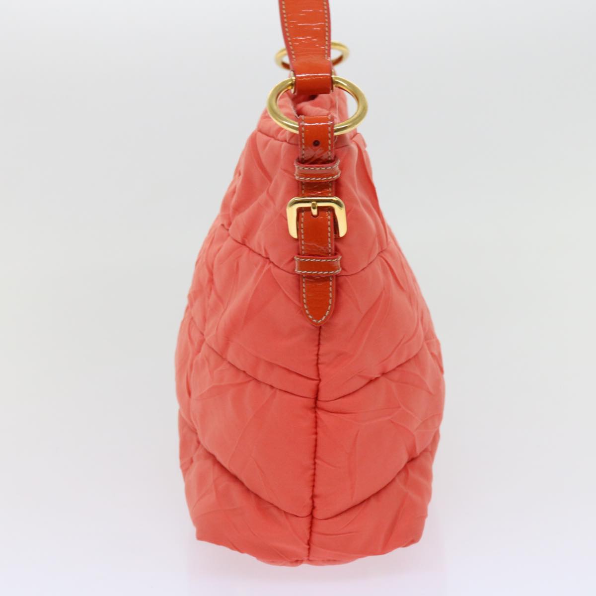 PRADA Hand Bag Nylon Orange Auth 63117